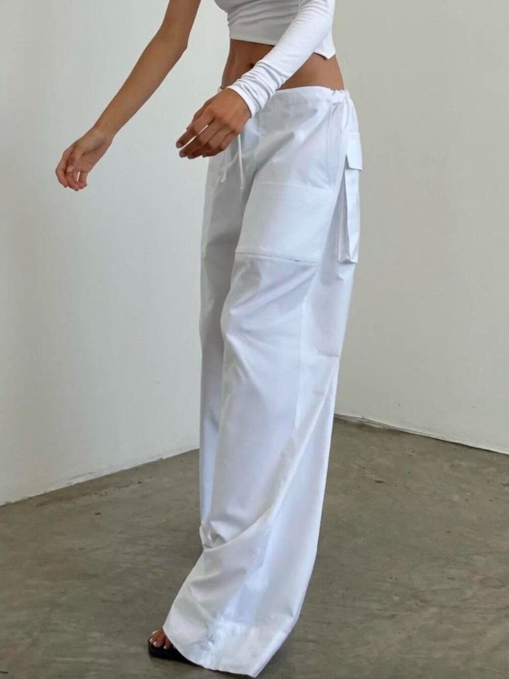 Local European White Multi Pocket Pant